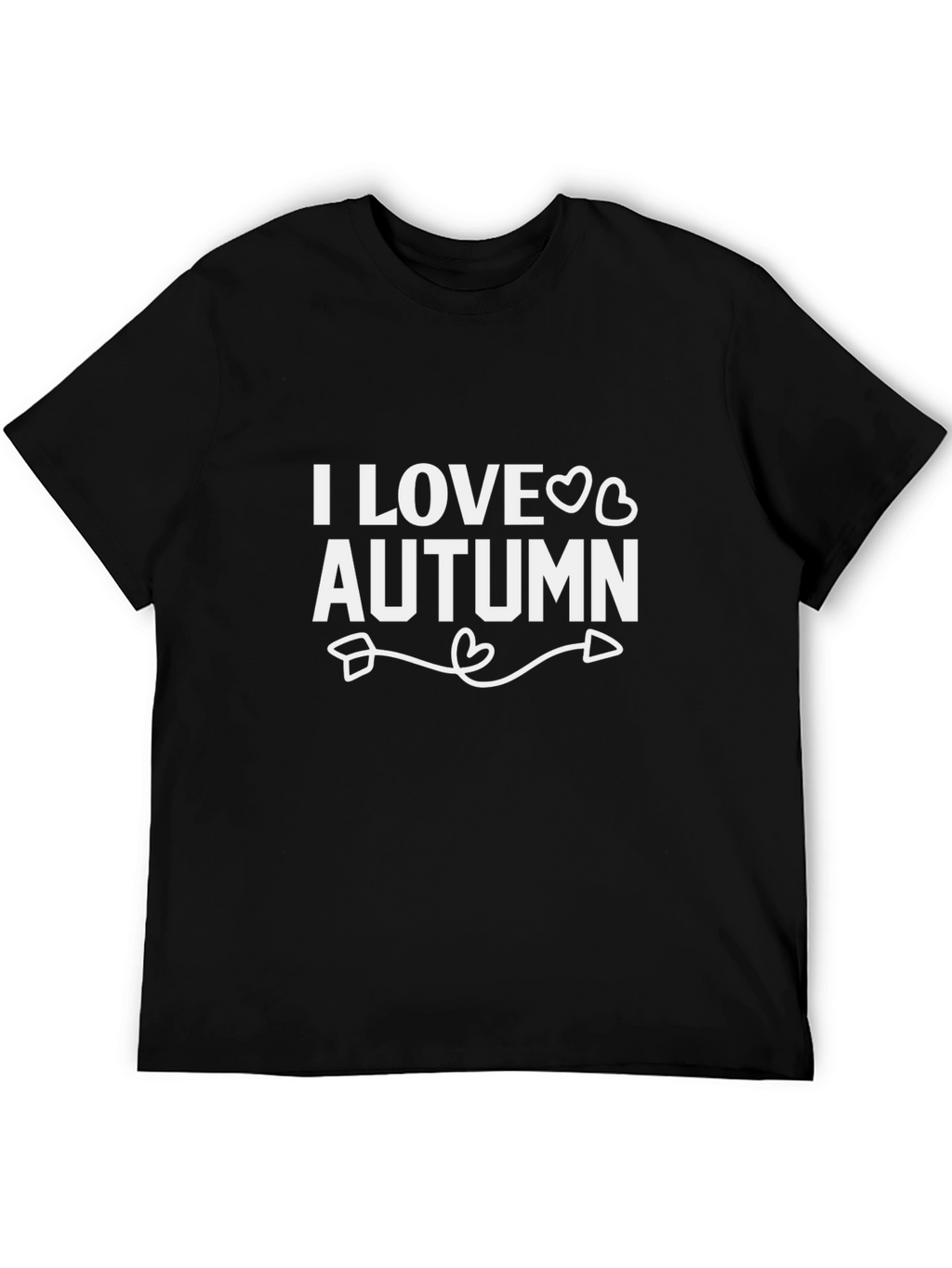 I Love Autumn Black T-Shirt