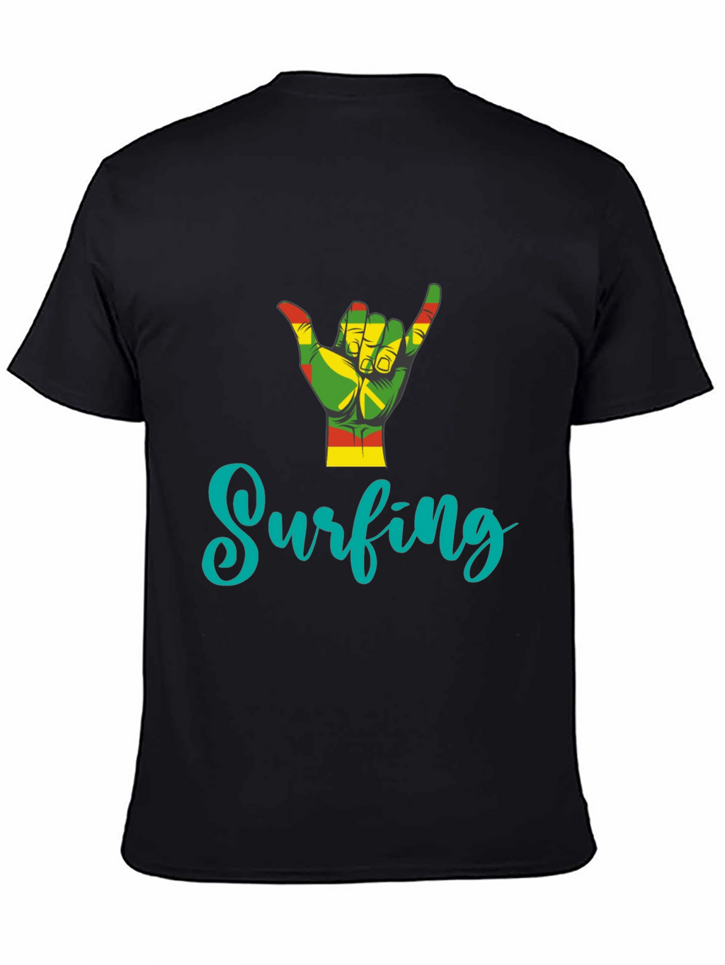 Rasta Surfing Hand Sign T-Shirt