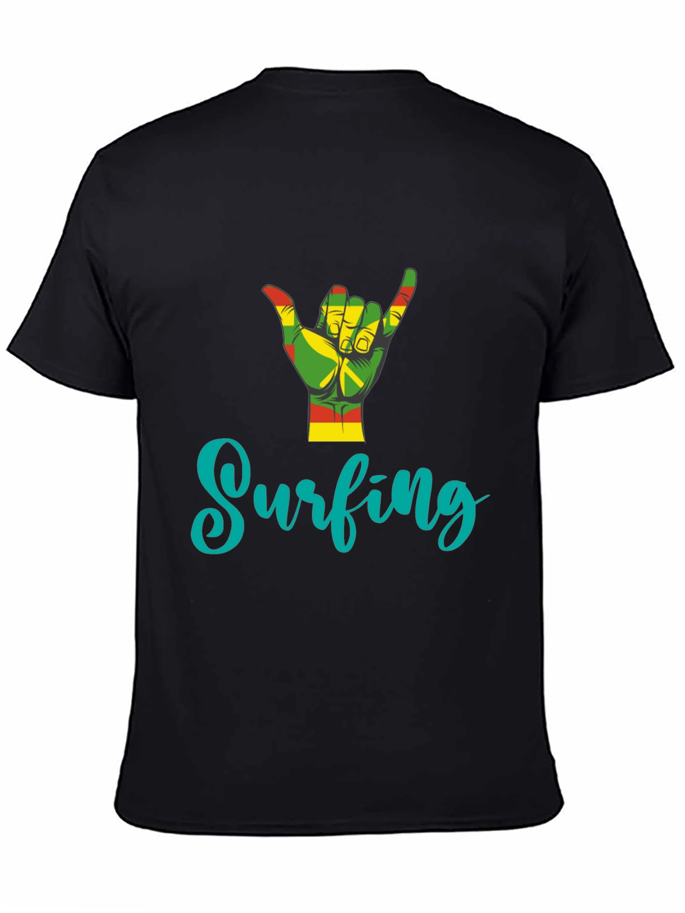 Rasta Surfing Hand Sign T-Shirt