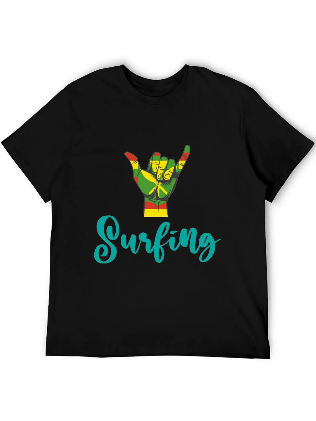 Rasta Surfing Hand Sign T-Shirt