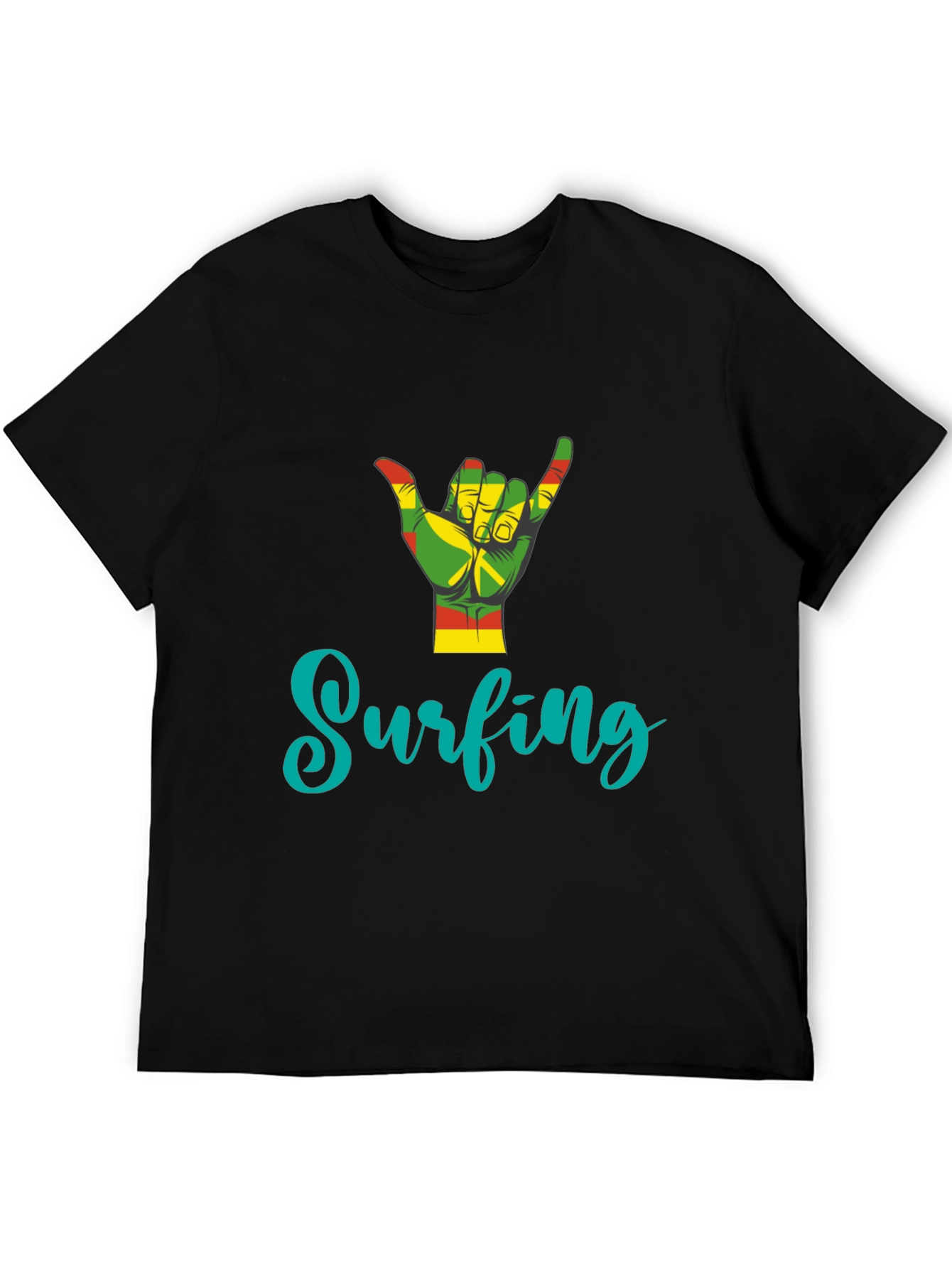 Rasta Surfing Hand Sign T-Shirt