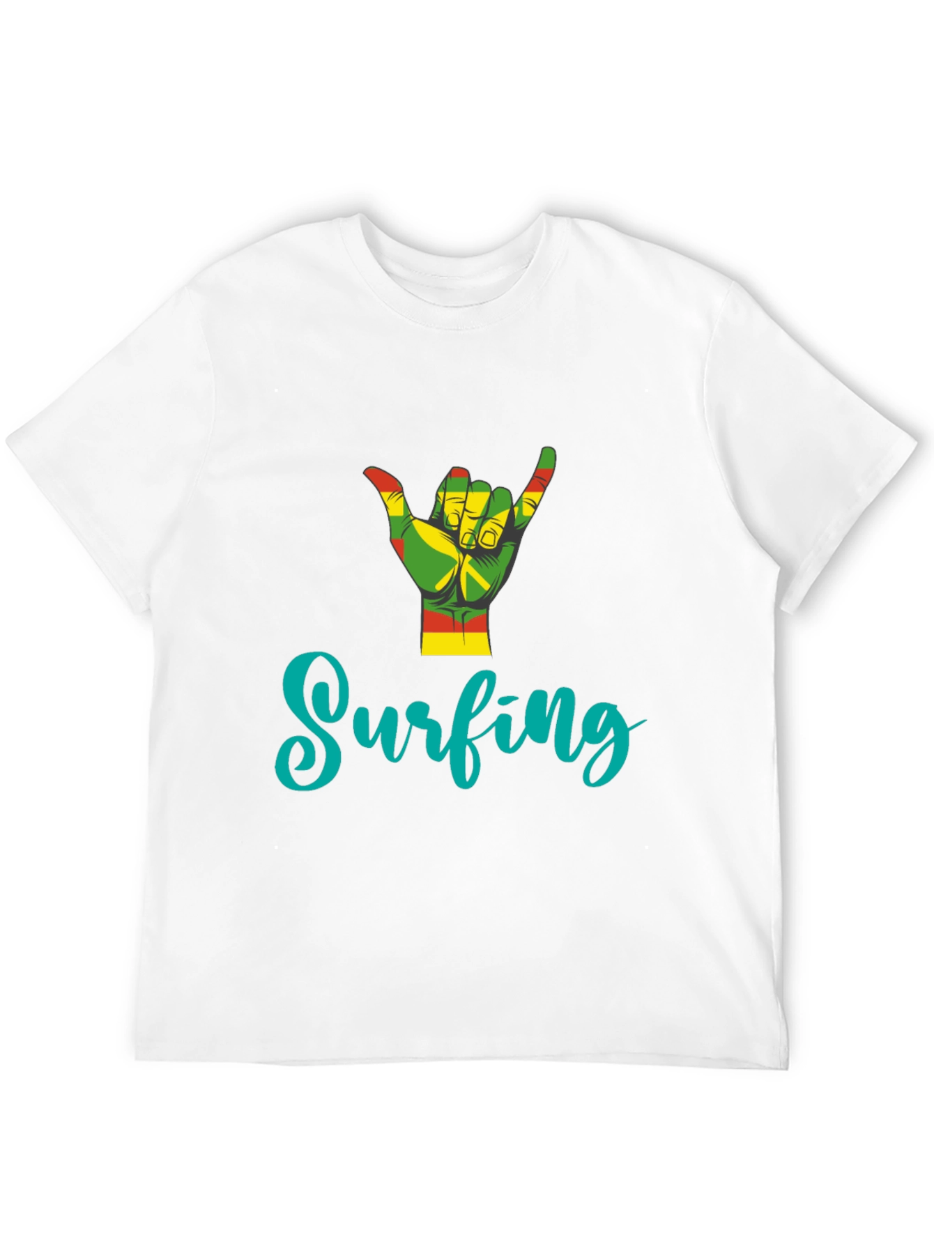 Rasta Surfing Hand Sign T-Shirt