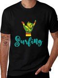 Rasta Surfing Hand Sign T-Shirt
