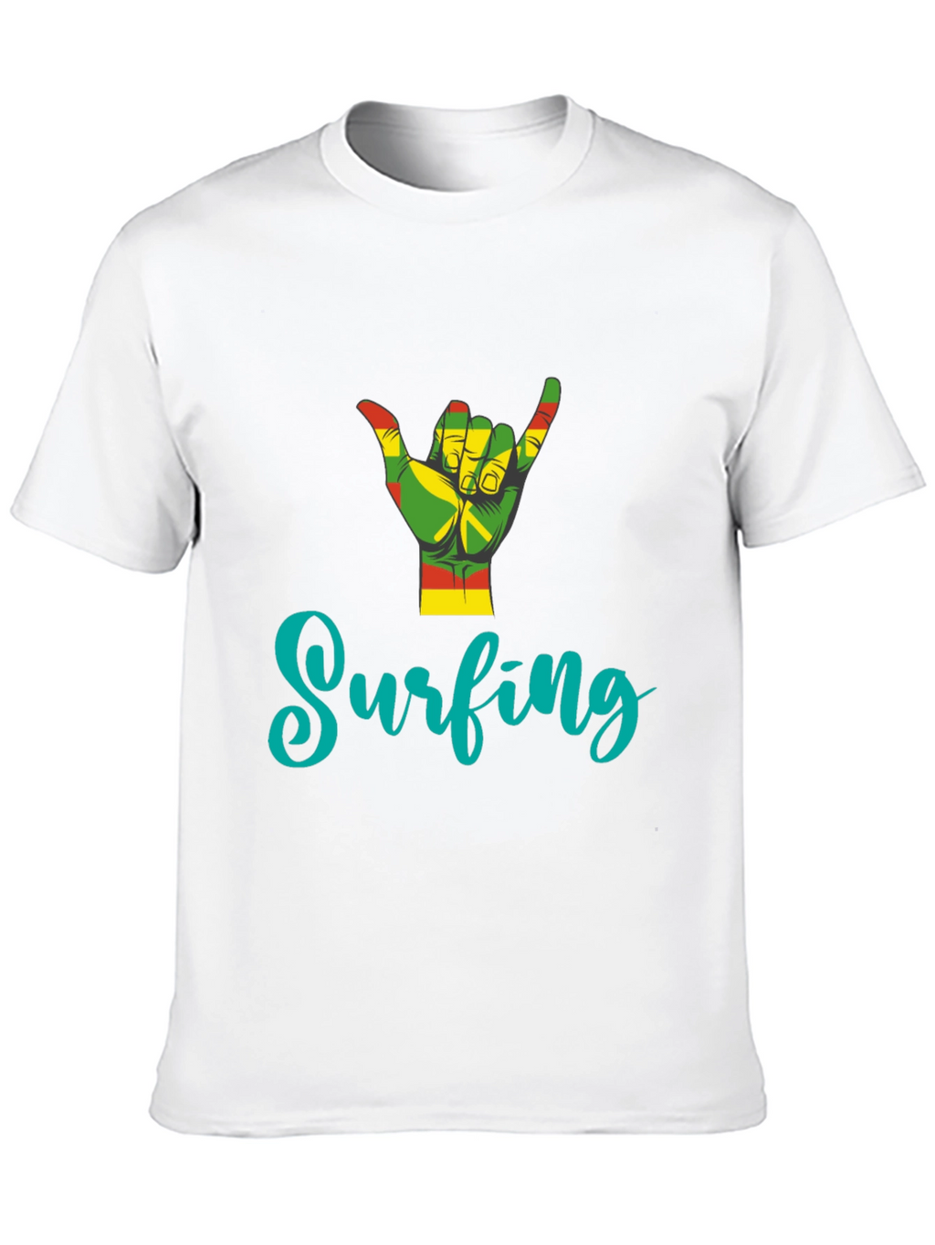 Rasta Surfing Hand Sign T-Shirt