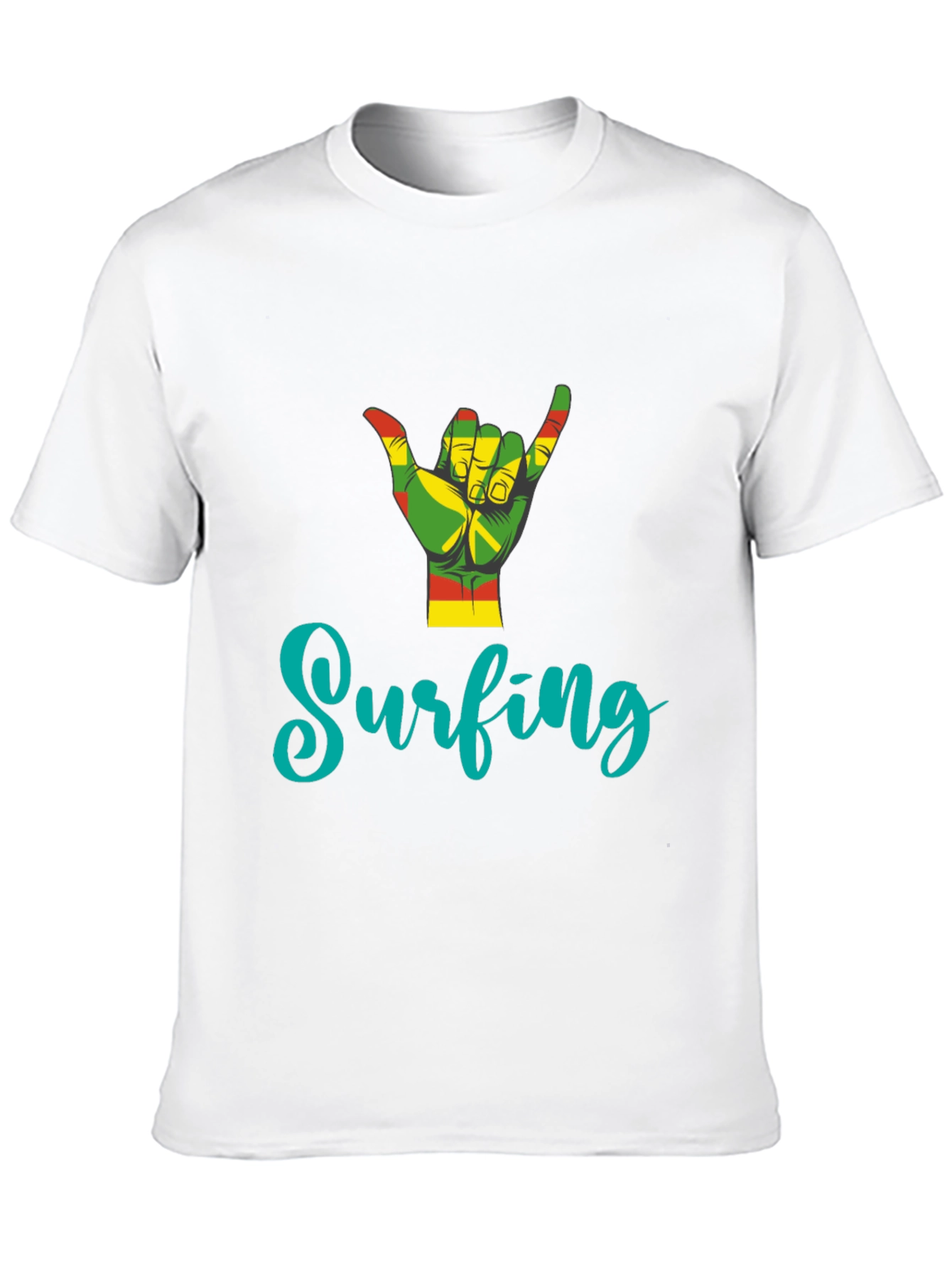 Rasta Surfing Hand Sign T-Shirt