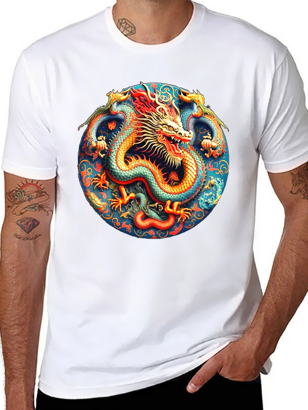 Dragon T-Shirt: Vibrant Asian Art Tee