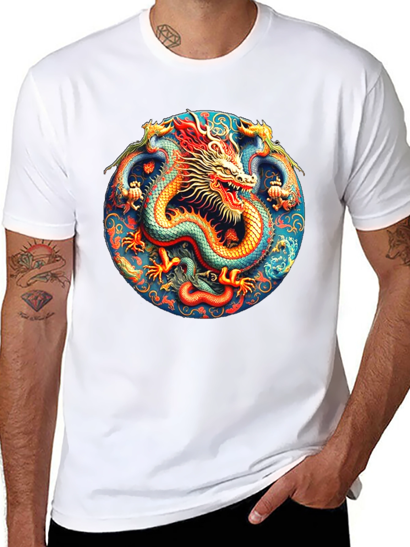 Dragon T-Shirt: Vibrant Asian Art Tee