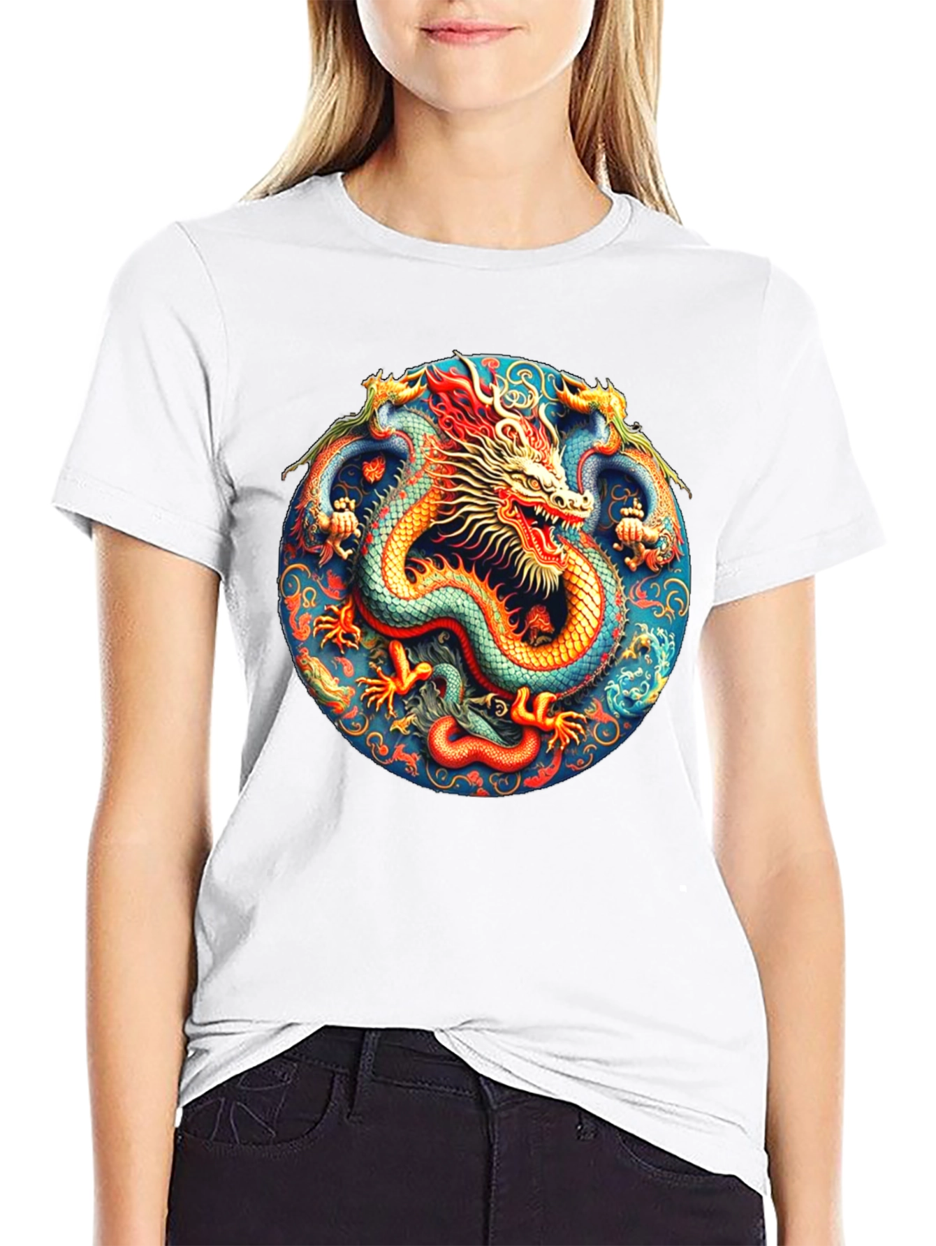 Dragon T-Shirt: Vibrant Asian Art Tee