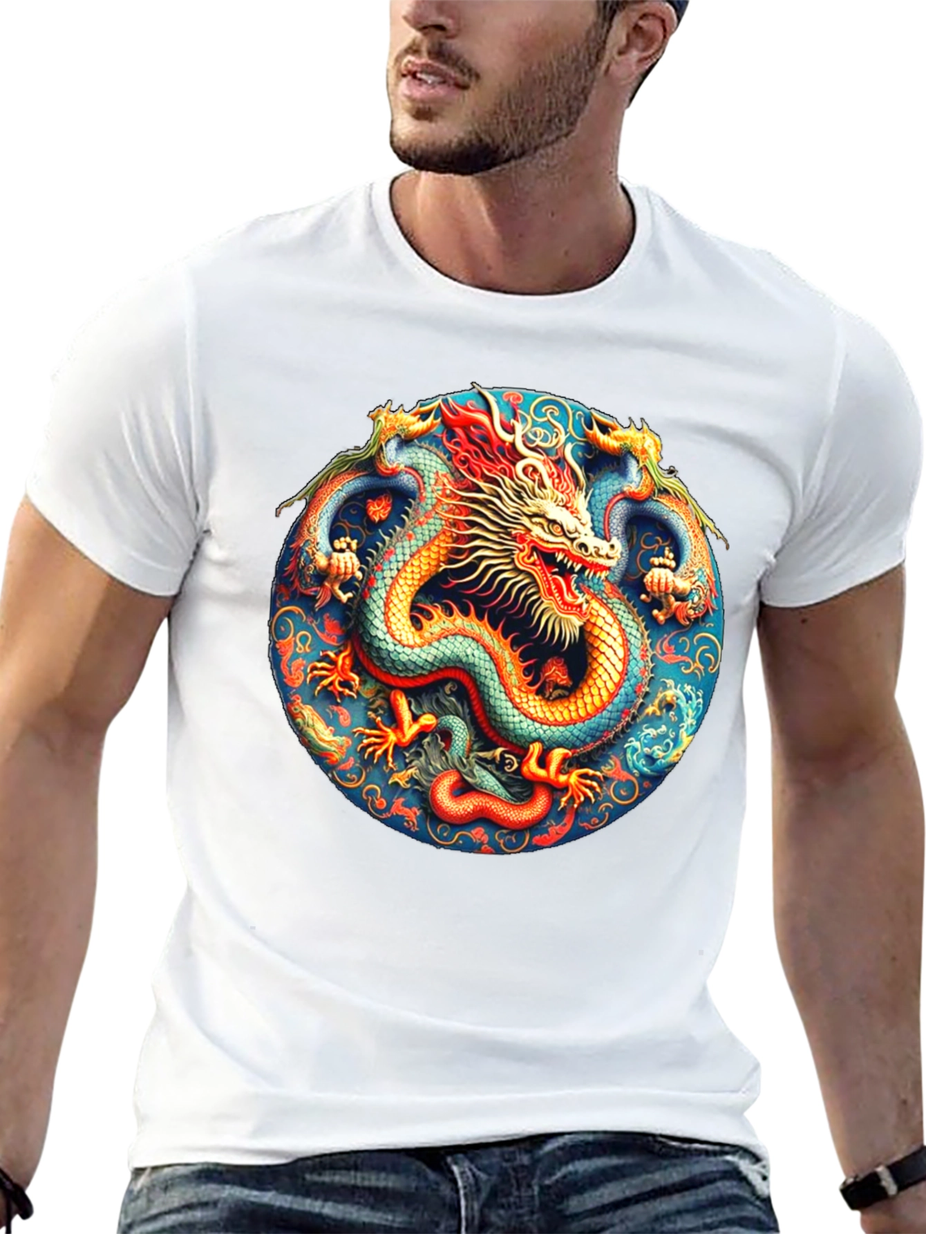 Dragon T-Shirt: Vibrant Asian Art Tee