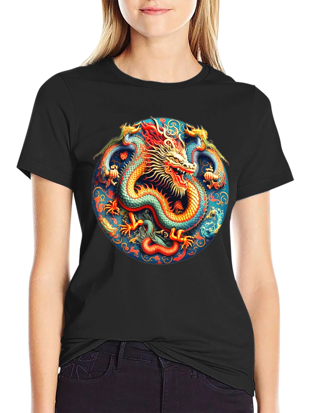 Dragon T-Shirt: Vibrant Asian Art Tee