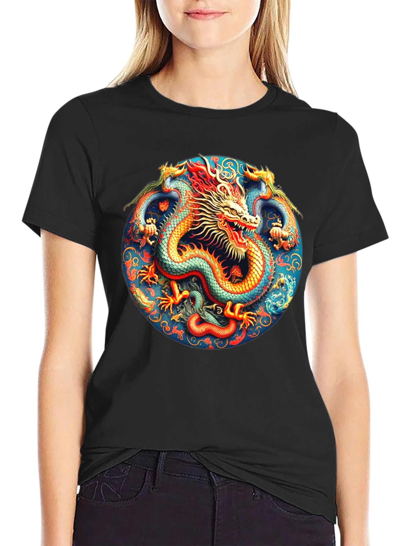 Dragon T-Shirt: Vibrant Asian Art Tee