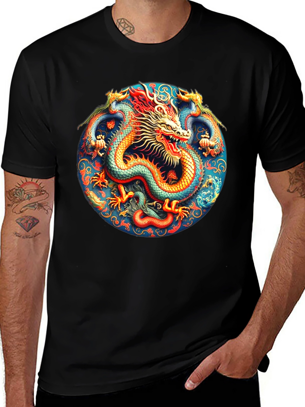Dragon T-Shirt: Vibrant Asian Art Tee