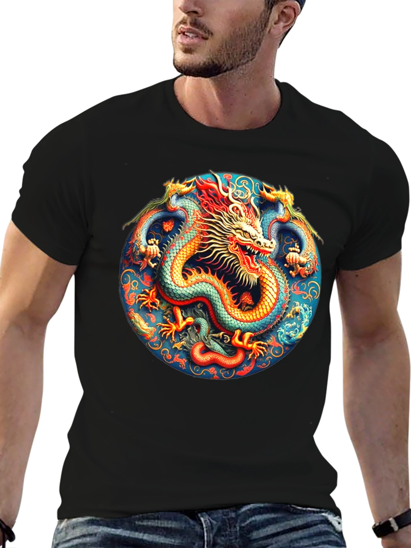 Dragon T-Shirt: Vibrant Asian Art Tee