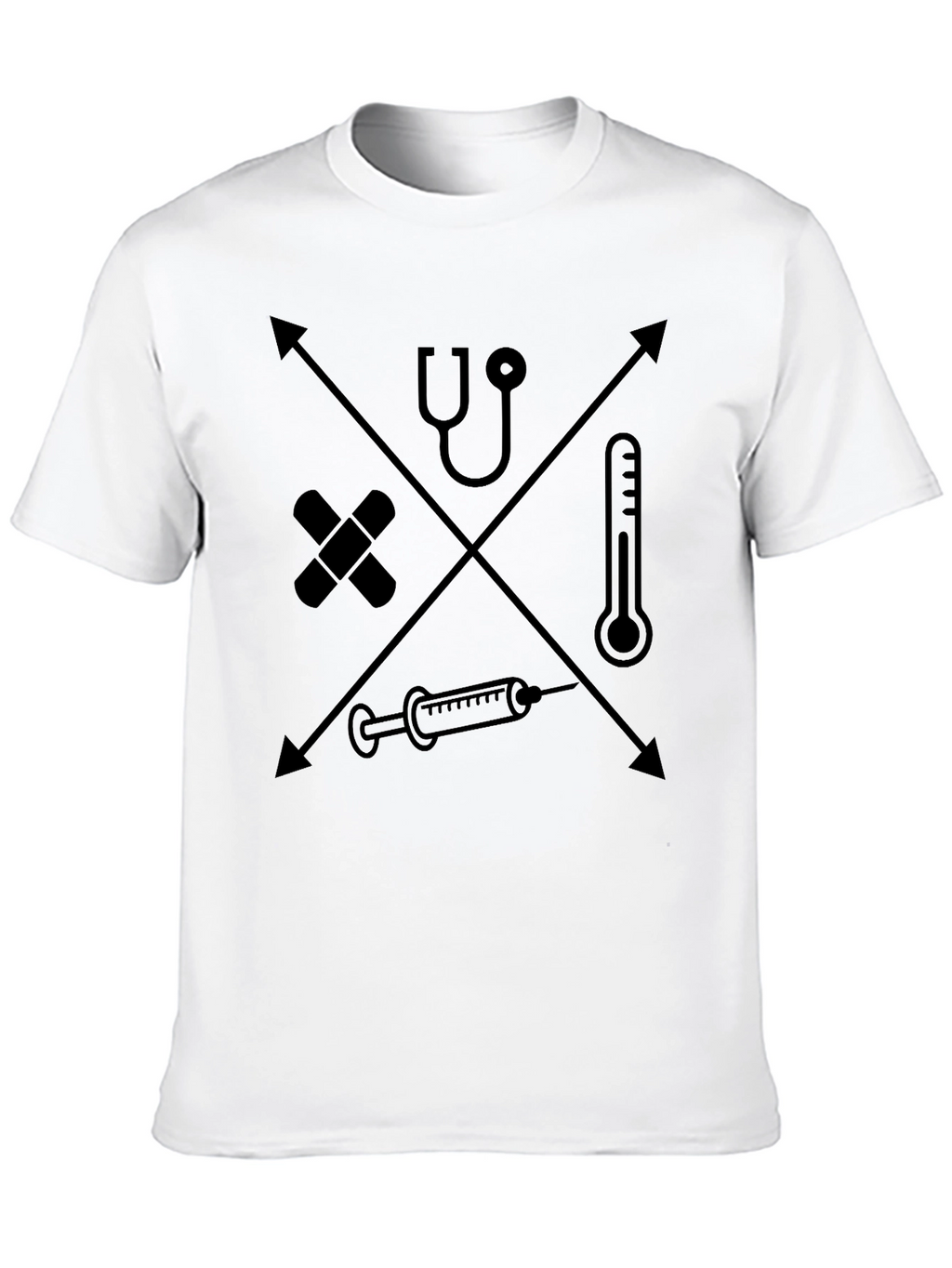 Medical Icon Black T-Shirt