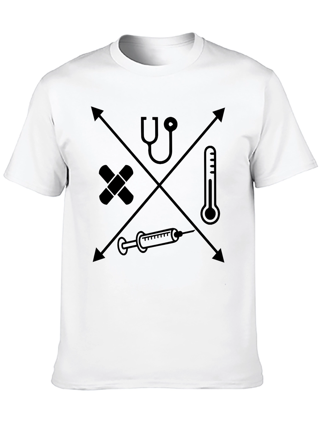 Medical Icon Black T-Shirt
