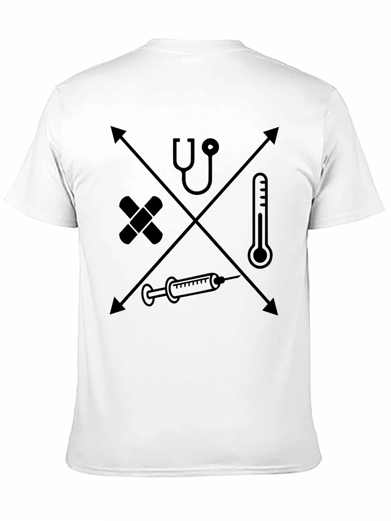 Medical Icon Black T-Shirt