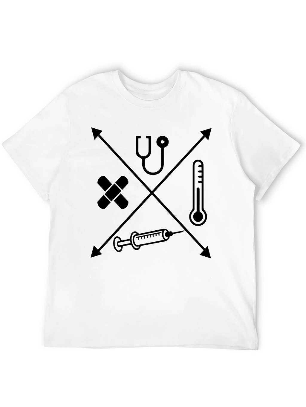 Medical Icon Black T-Shirt