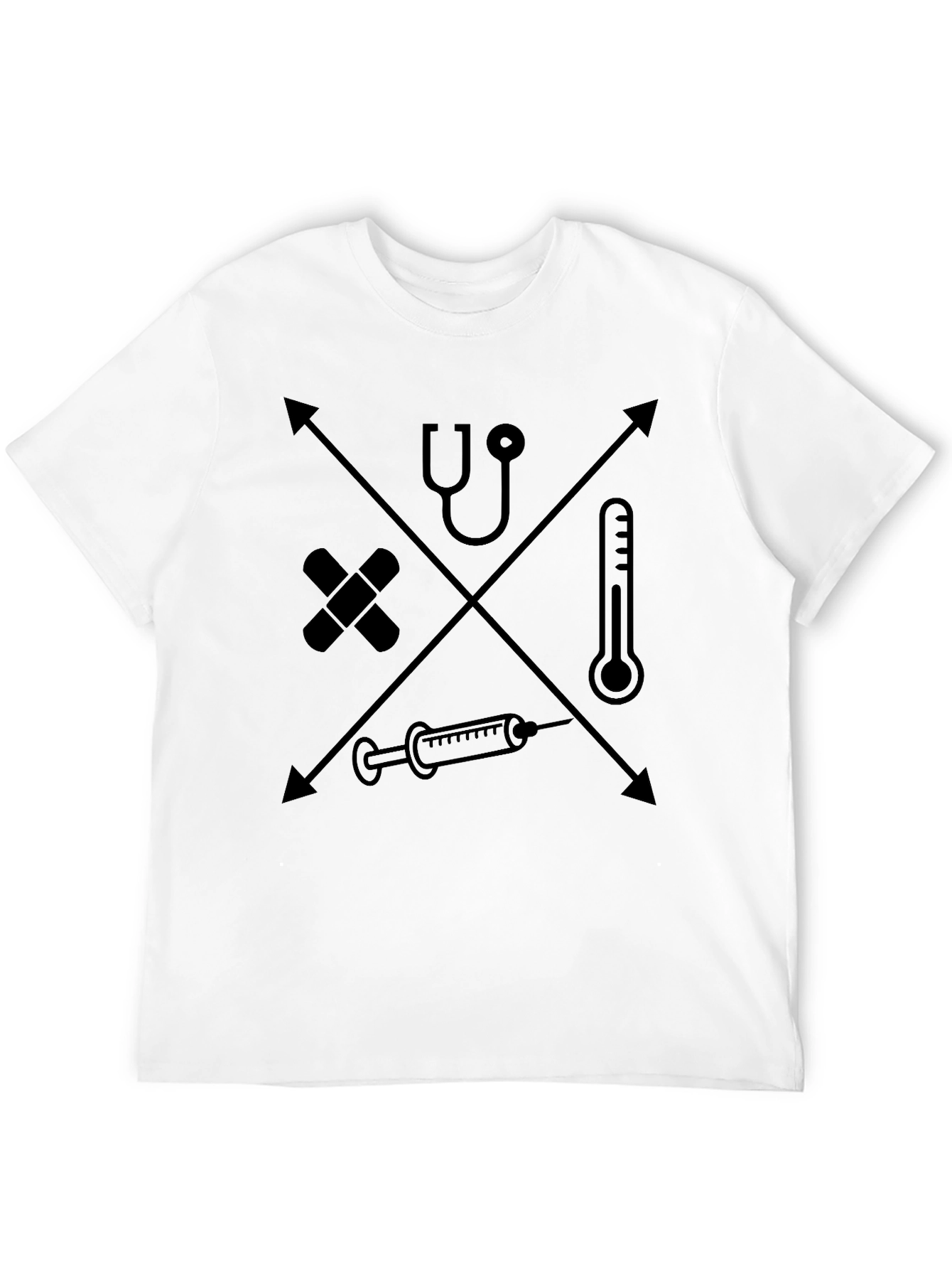 Medical Icon Black T-Shirt