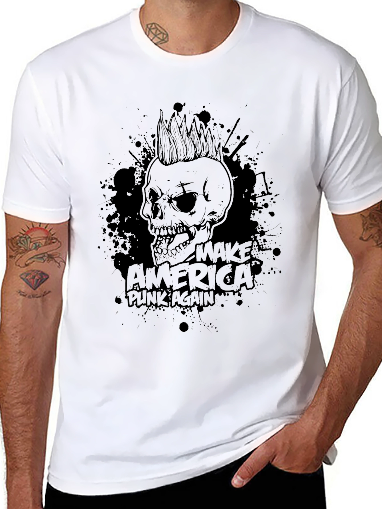 Make America Punk Again Skull T-Shirt