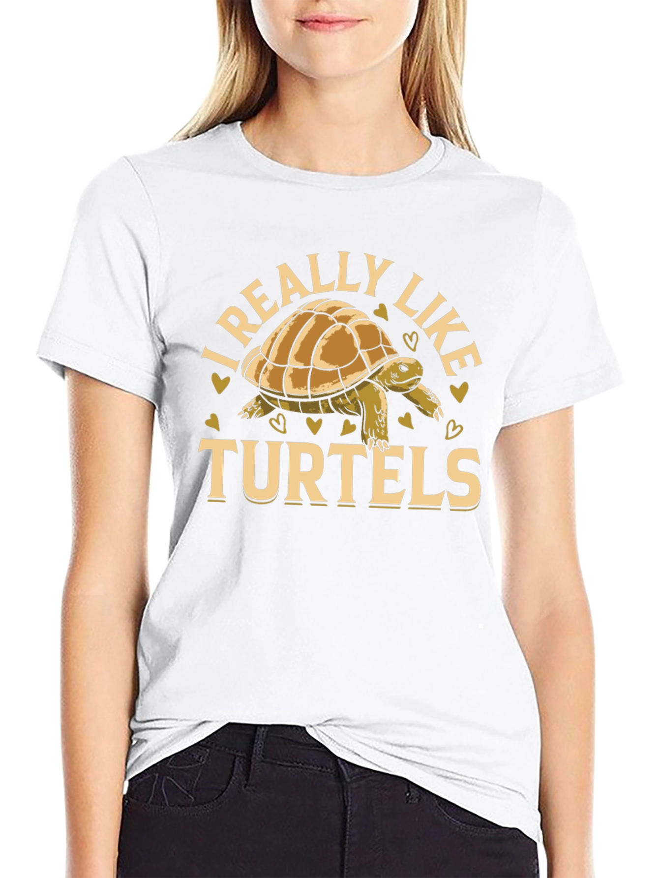 I Really Like Turtels T-Shirt - Black