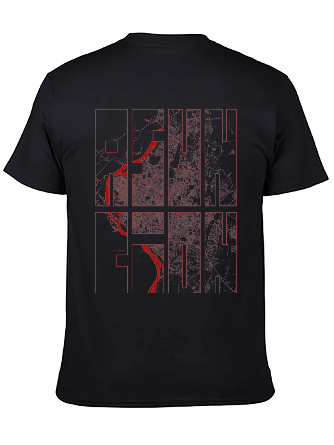 Hanoi City Map Graphic Tee - Stylish Urban Design