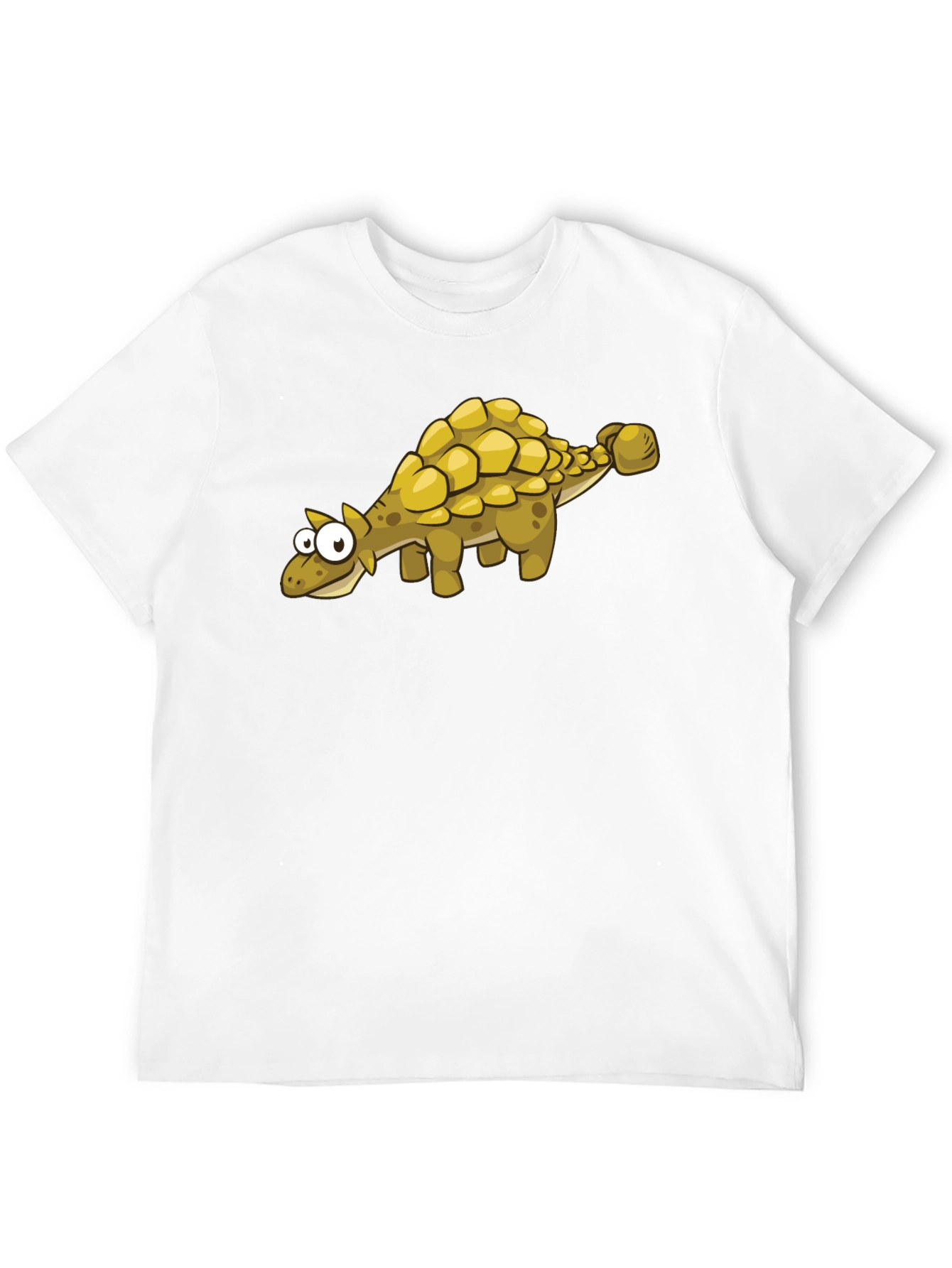 Cartoon Ankylosaurus T-Shirt - Black Dinosaur Tee