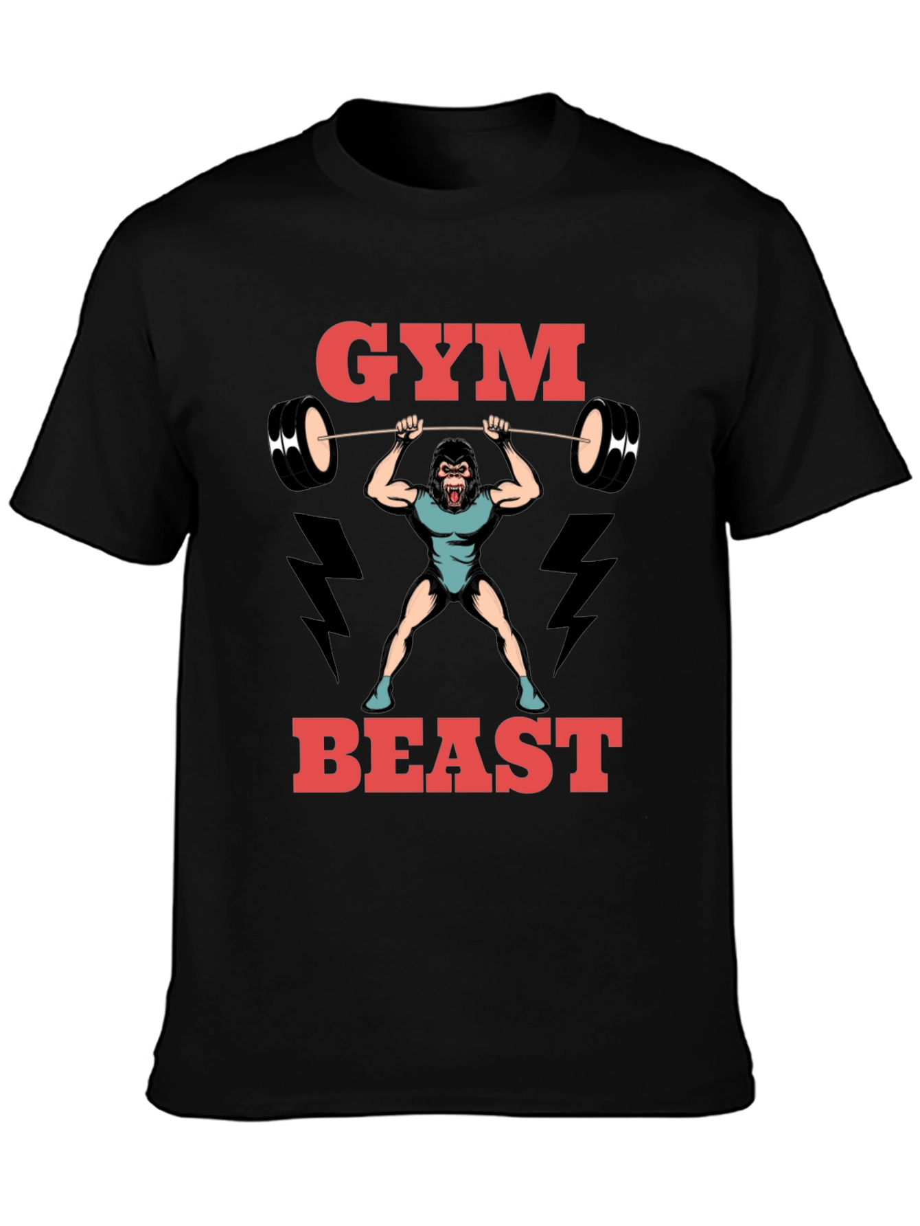 Gym Beast Gorilla Graphic T-Shirt - Fitness Apparel
