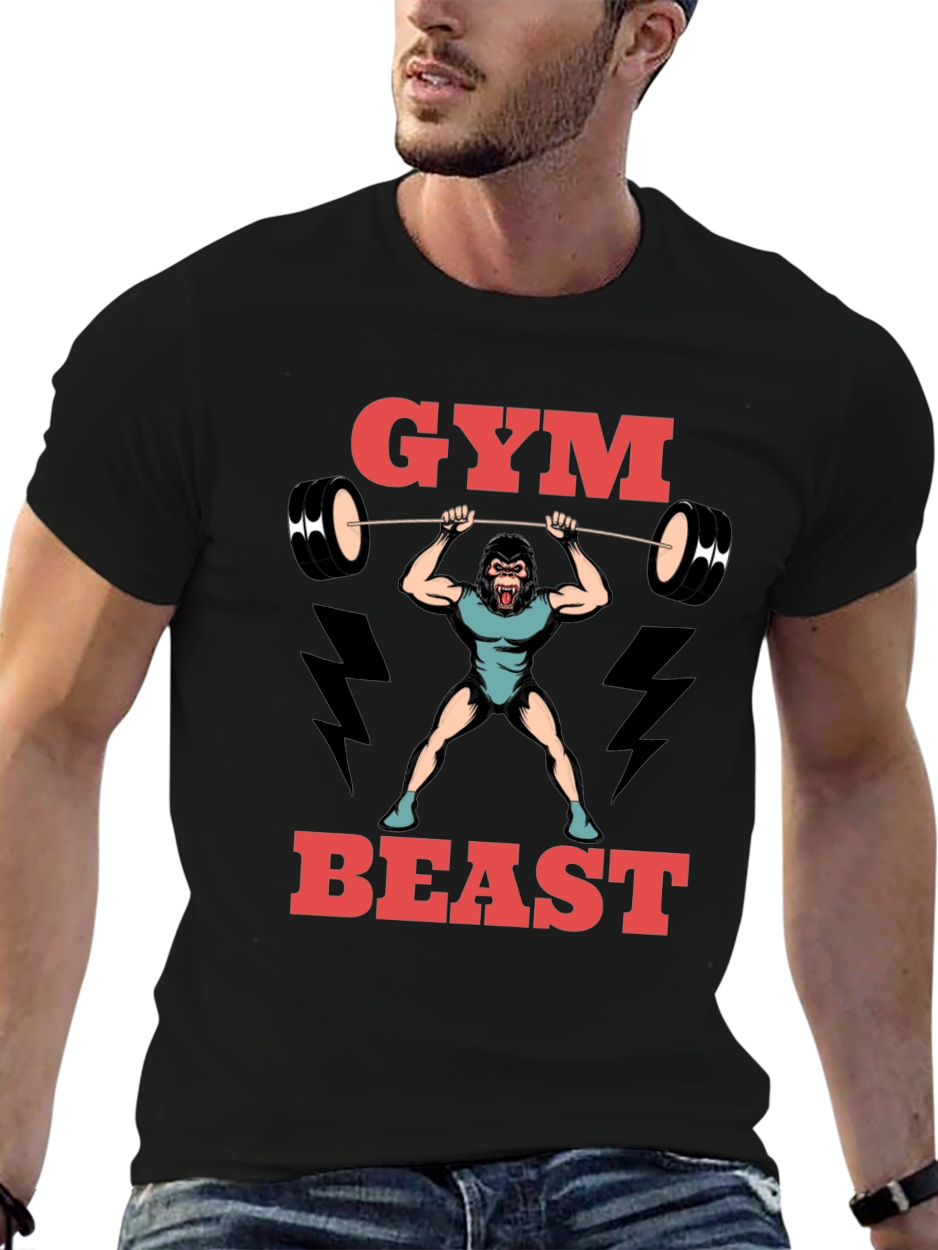 Gym Beast Gorilla Graphic T-Shirt - Fitness Apparel