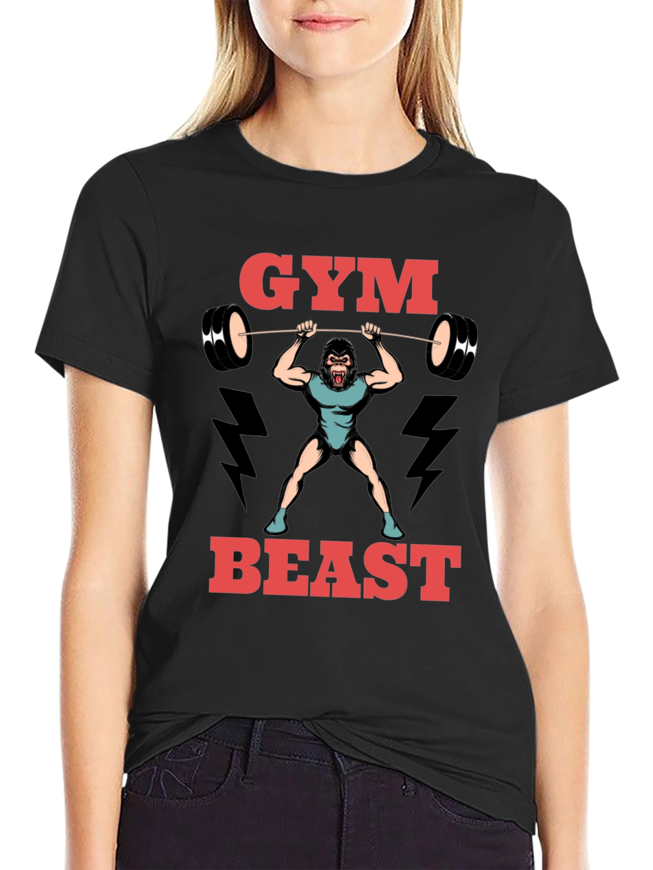 Gym Beast Gorilla Graphic T-Shirt - Fitness Apparel