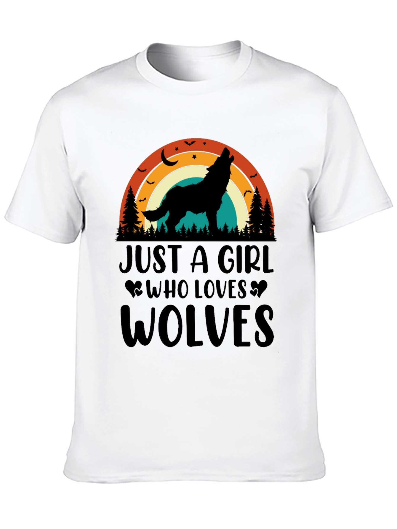 Wolf Lover Retro Graphic Tee