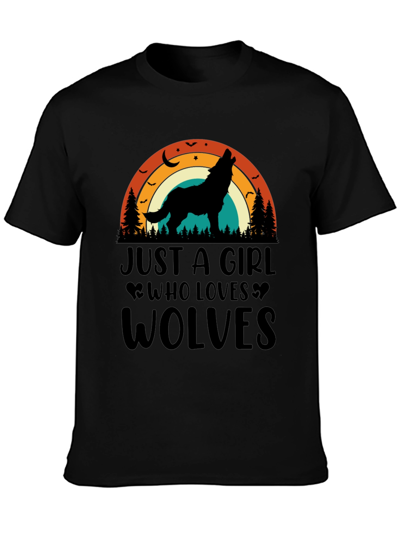 Wolf Lover Retro Graphic Tee