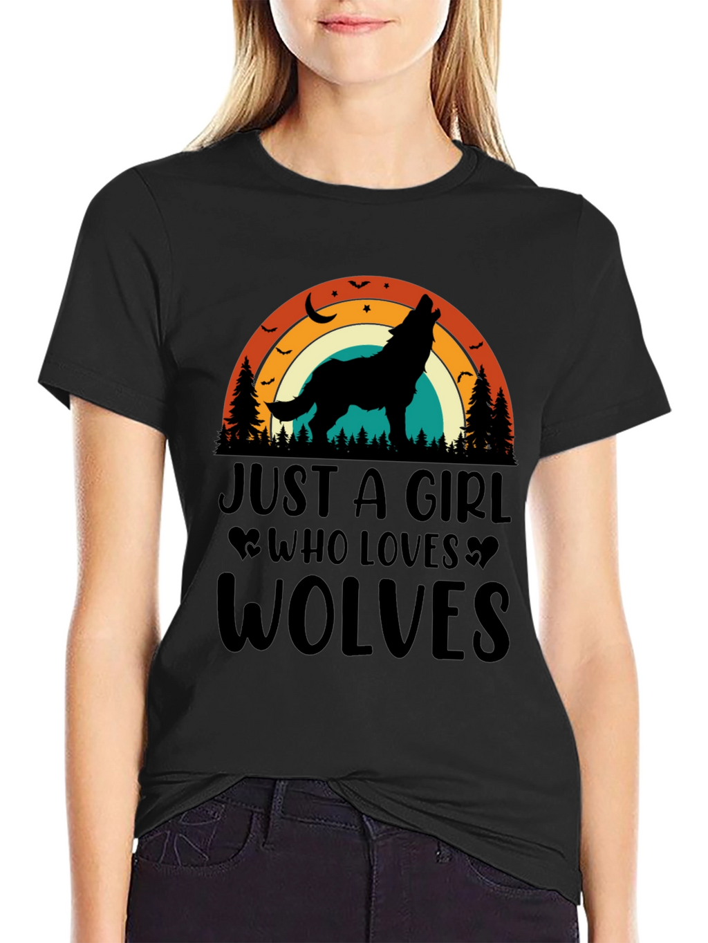 Wolf Lover Retro Graphic Tee