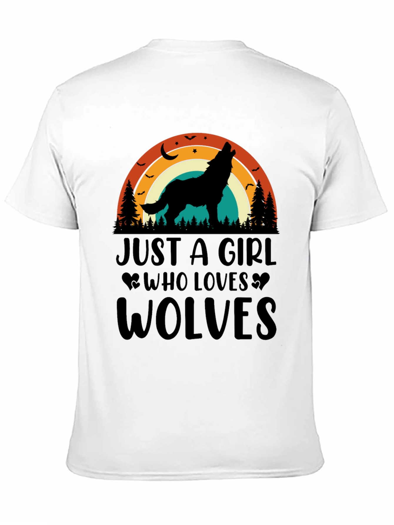 Wolf Lover Retro Graphic Tee