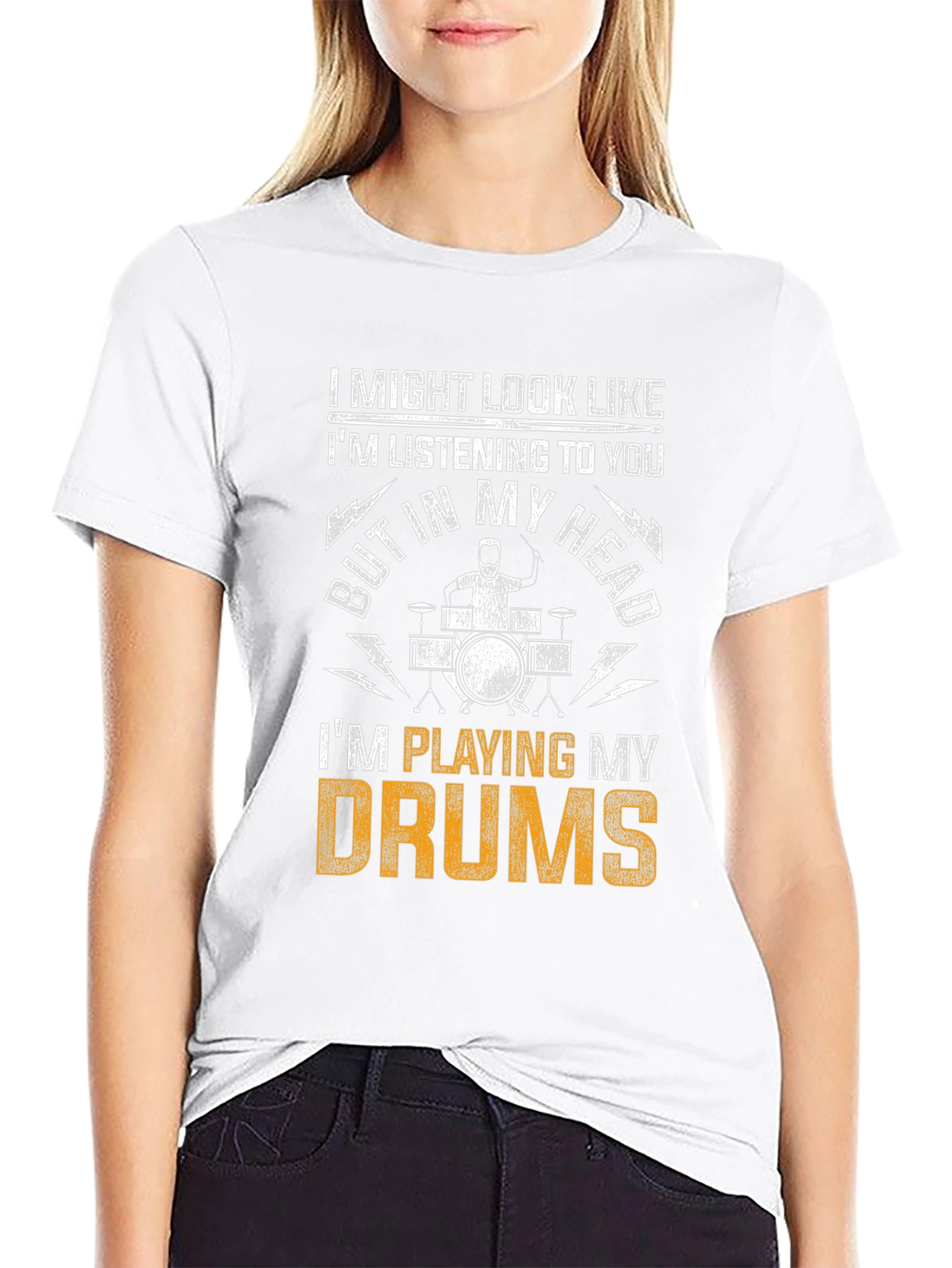 Drummer T-Shirt: Playing Drums in My Head