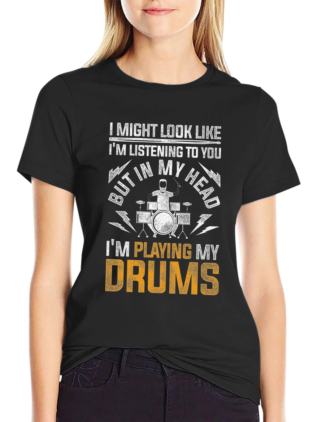 Drummer T-Shirt: Playing Drums in My Head