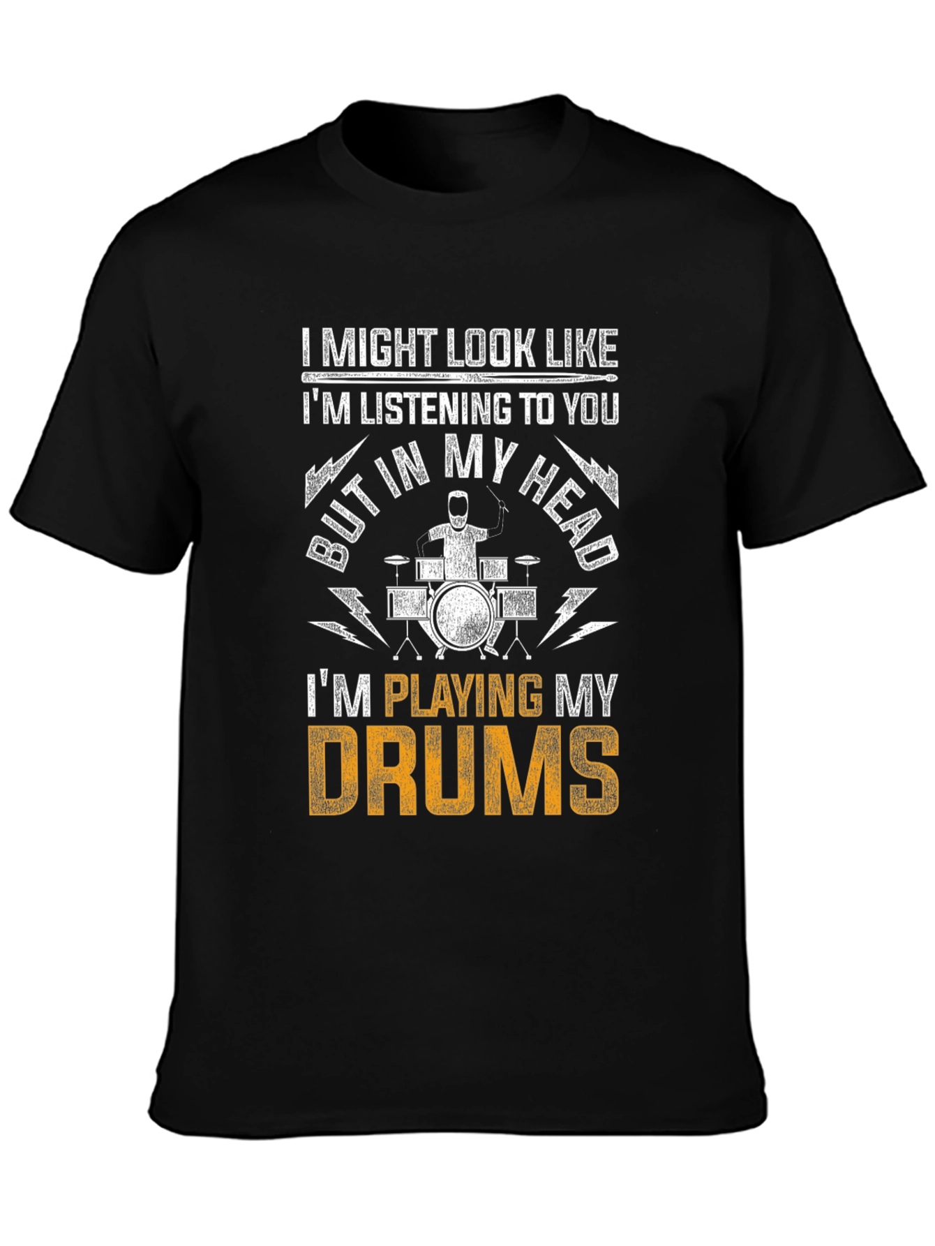 Drummer T-Shirt: Playing Drums in My Head