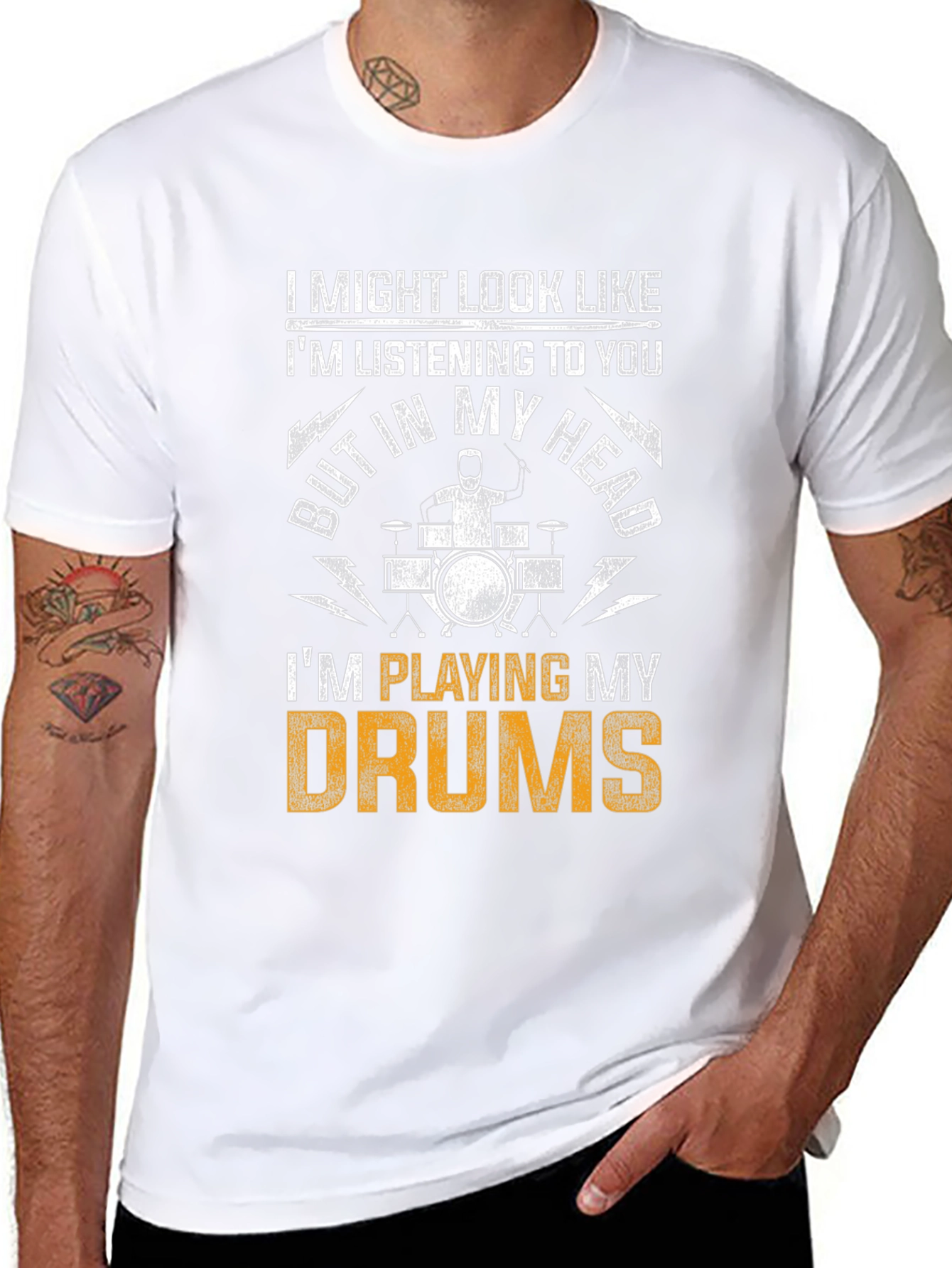 Drummer T-Shirt: Playing Drums in My Head