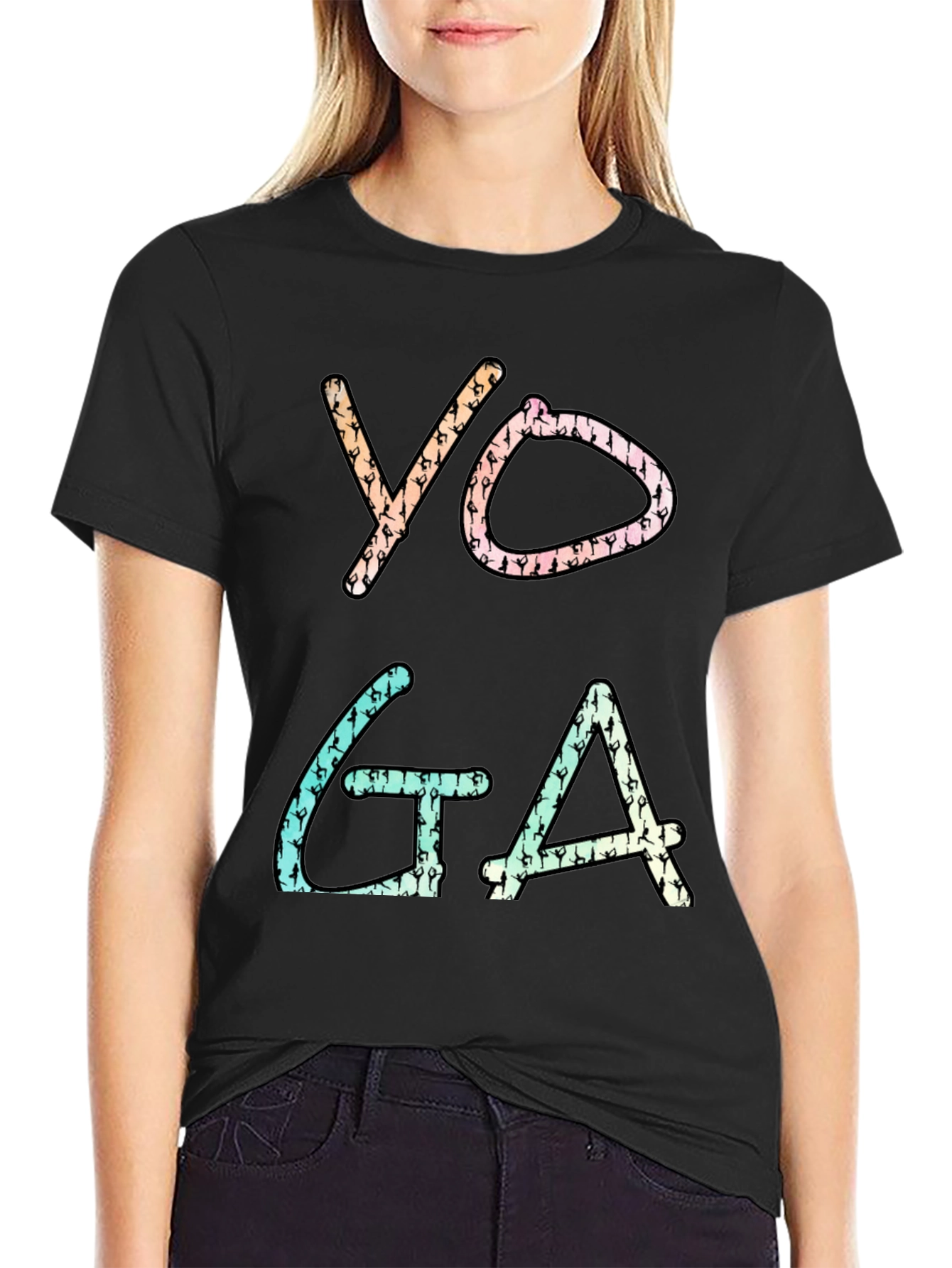 Yoga Silhouette T-Shirt - Trendy Graphic Tee