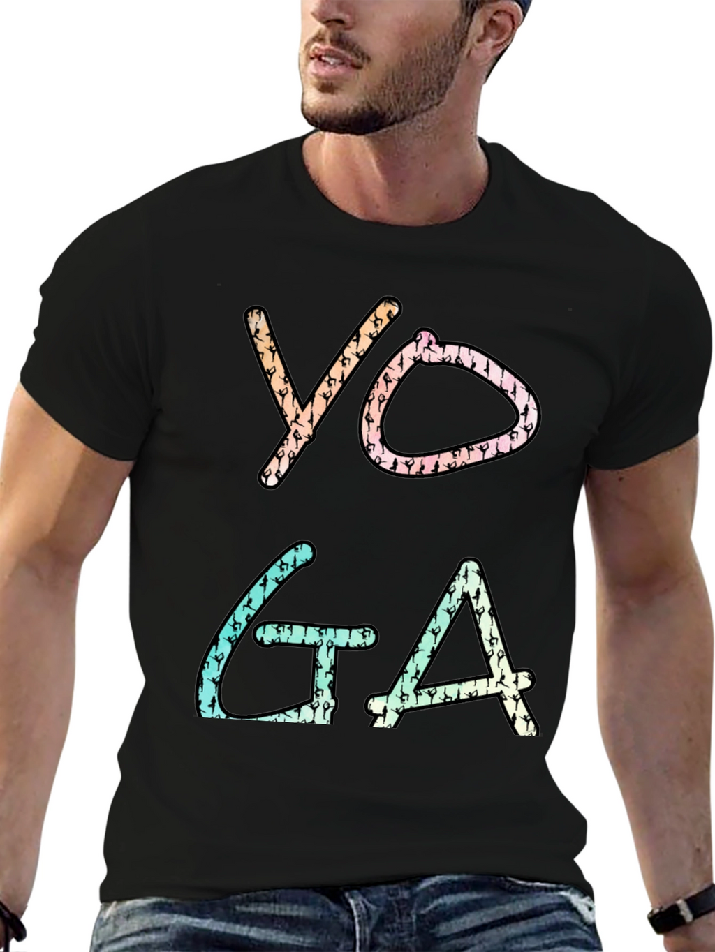 Yoga Silhouette T-Shirt - Trendy Graphic Tee