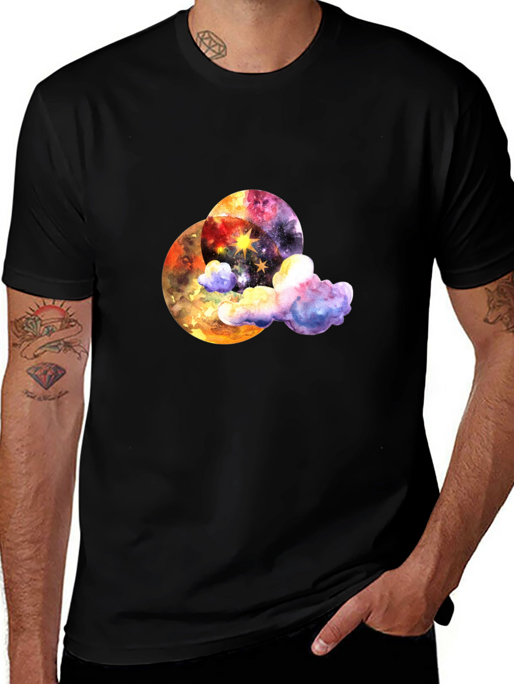 Cosmic Dreamer T-Shirt - Celestial Cloud Design