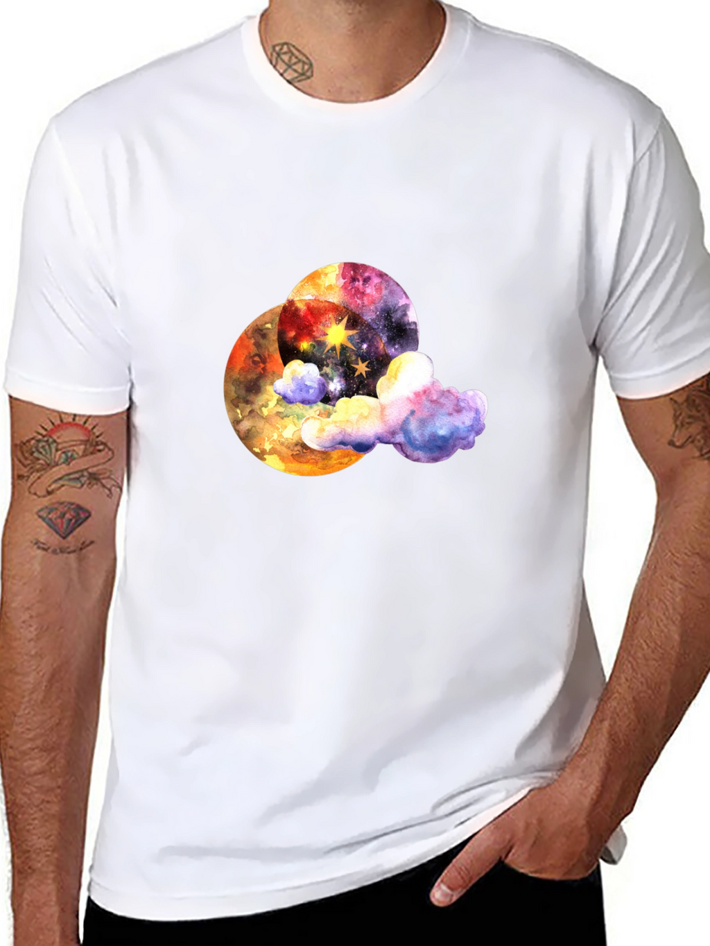 Cosmic Dreamer T-Shirt - Celestial Cloud Design