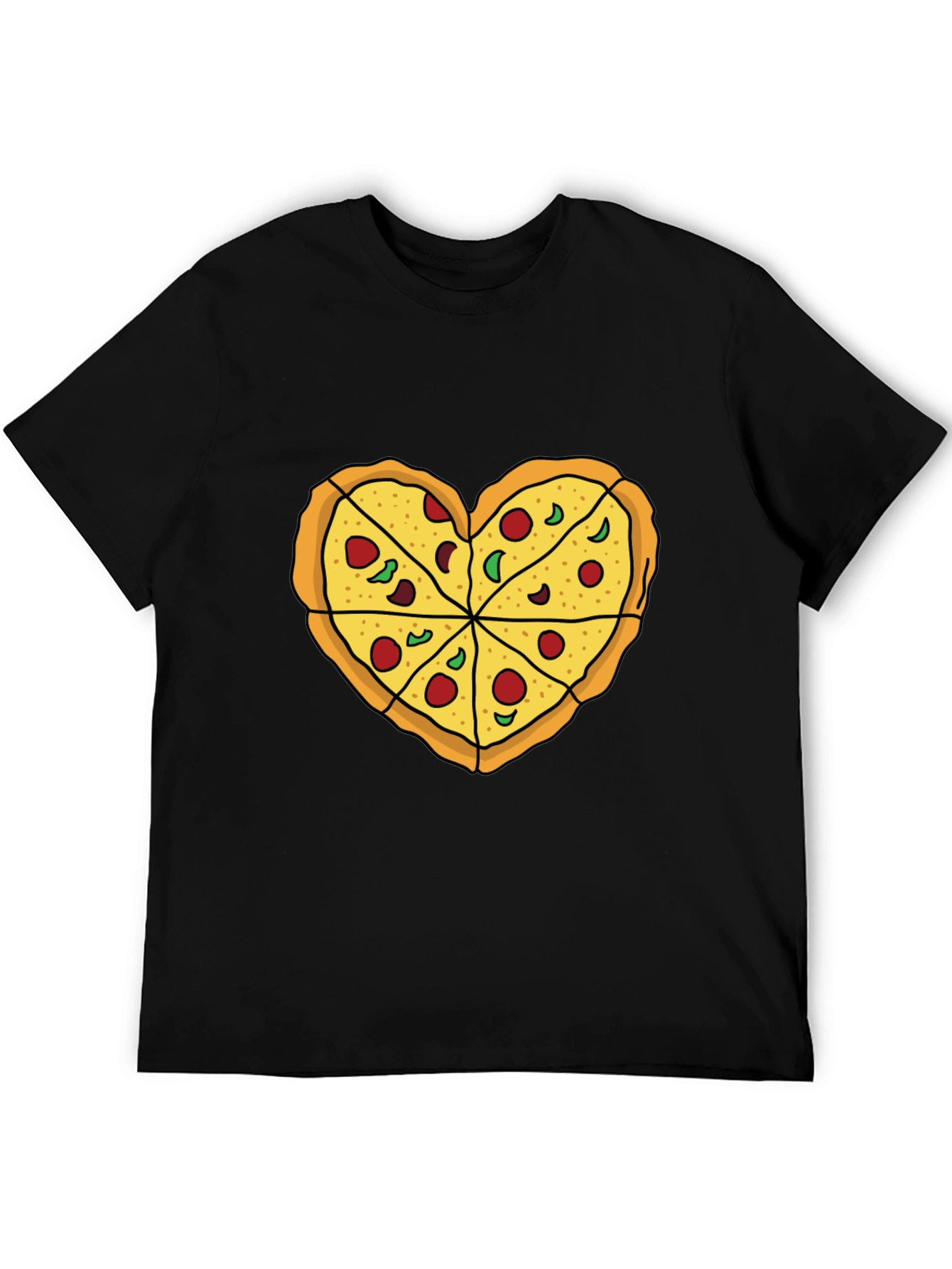 Pizza Heart Graphic Tee -  Food Lovers T-Shirt