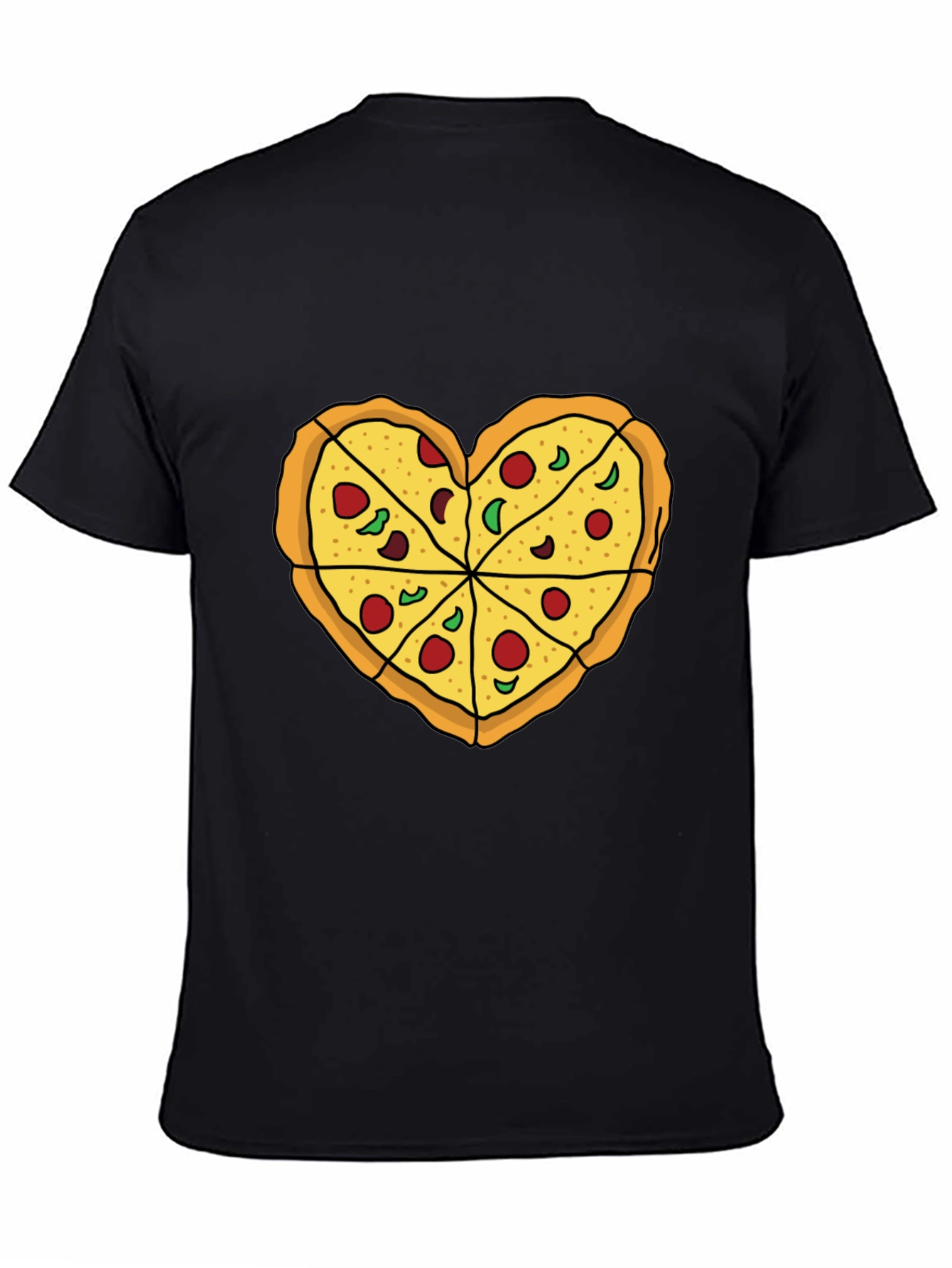 Pizza Heart Graphic Tee -  Food Lovers T-Shirt