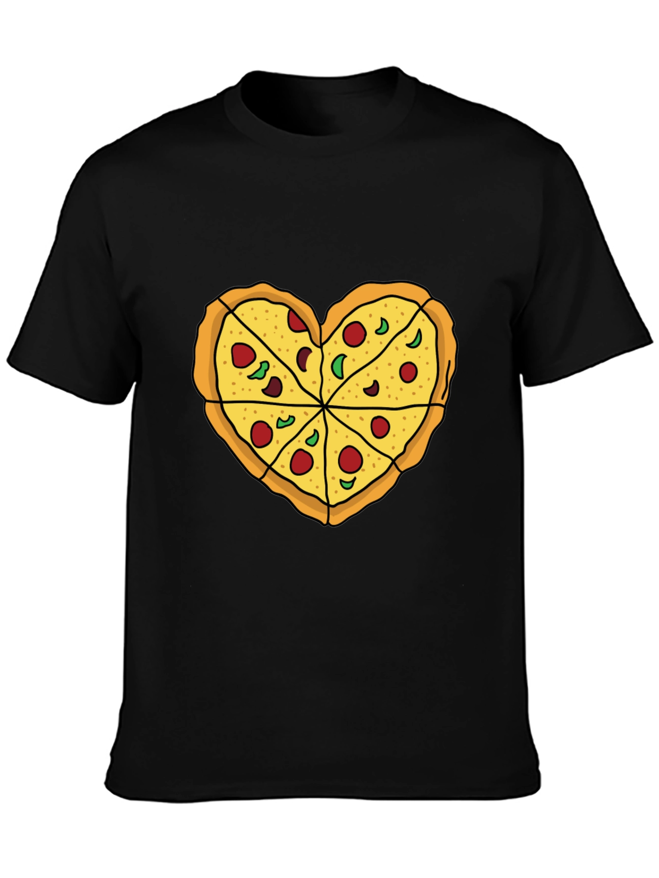 Pizza Heart Graphic Tee -  Food Lovers T-Shirt