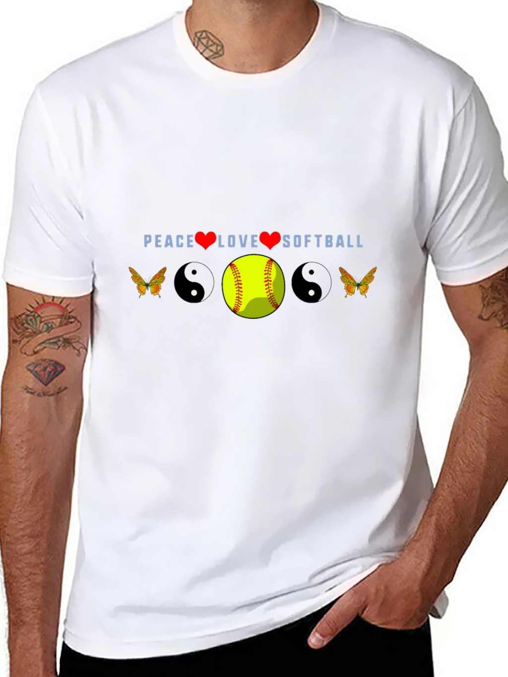 Peace Love Softball Tee