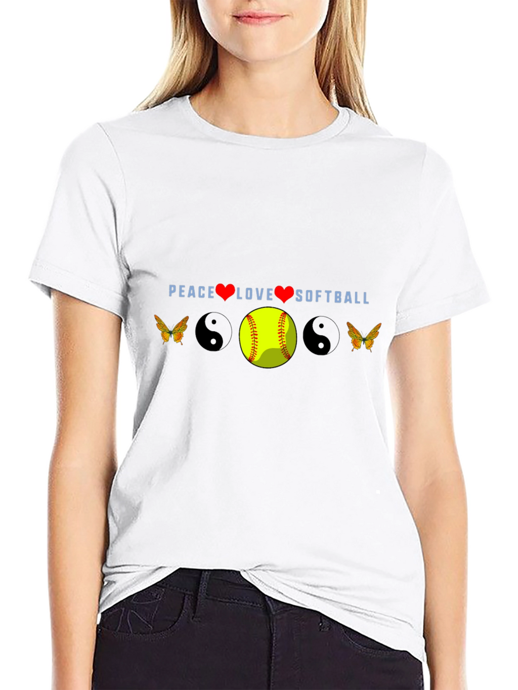 Peace Love Softball Tee