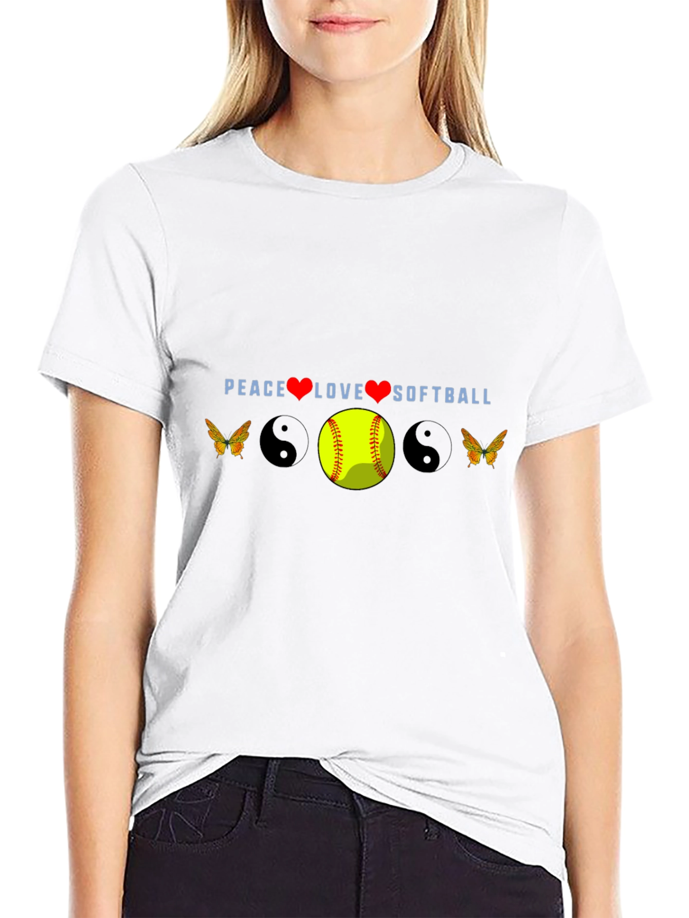 Peace Love Softball Tee