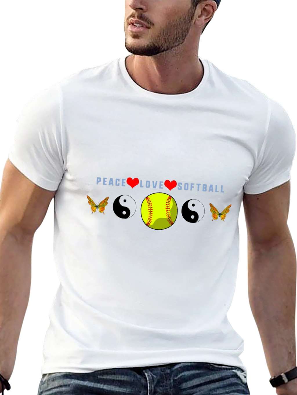 Peace Love Softball Tee