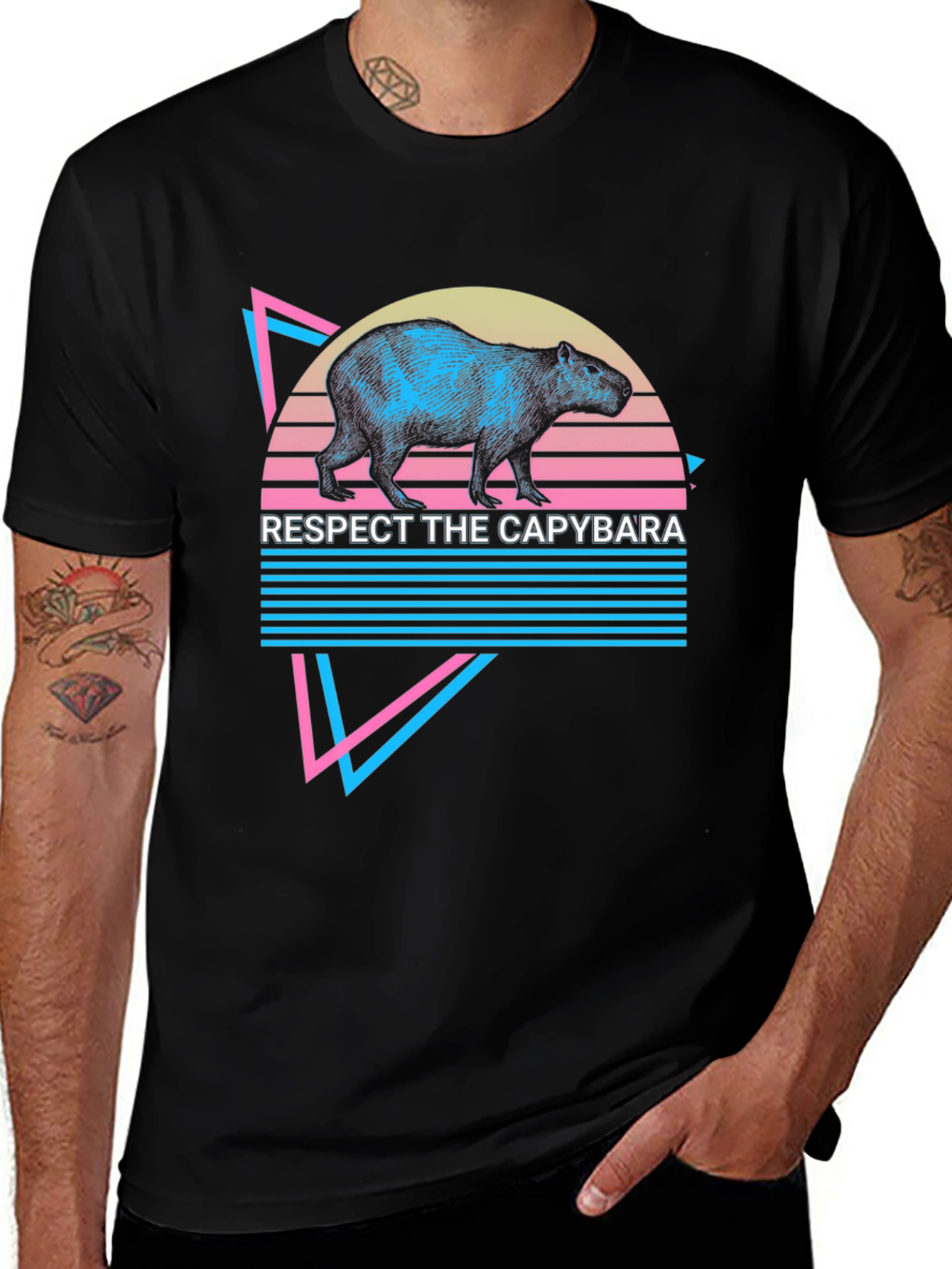 Respect The Capybara Graphic Tee