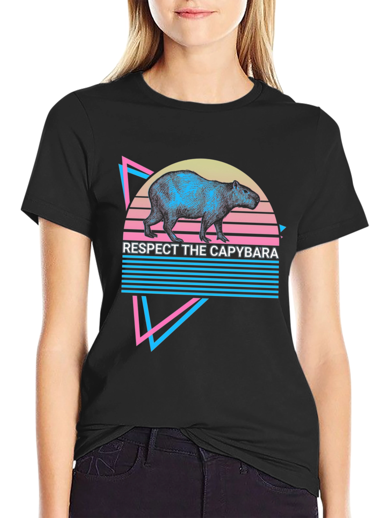 Respect The Capybara Graphic Tee